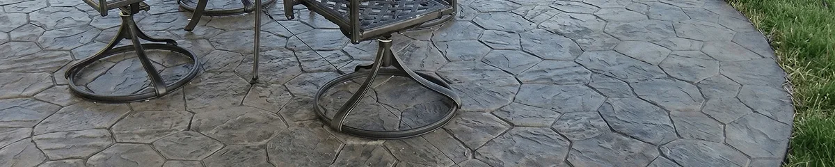Garden relaxation area with professionally installed stone flooring in Green Bay WI